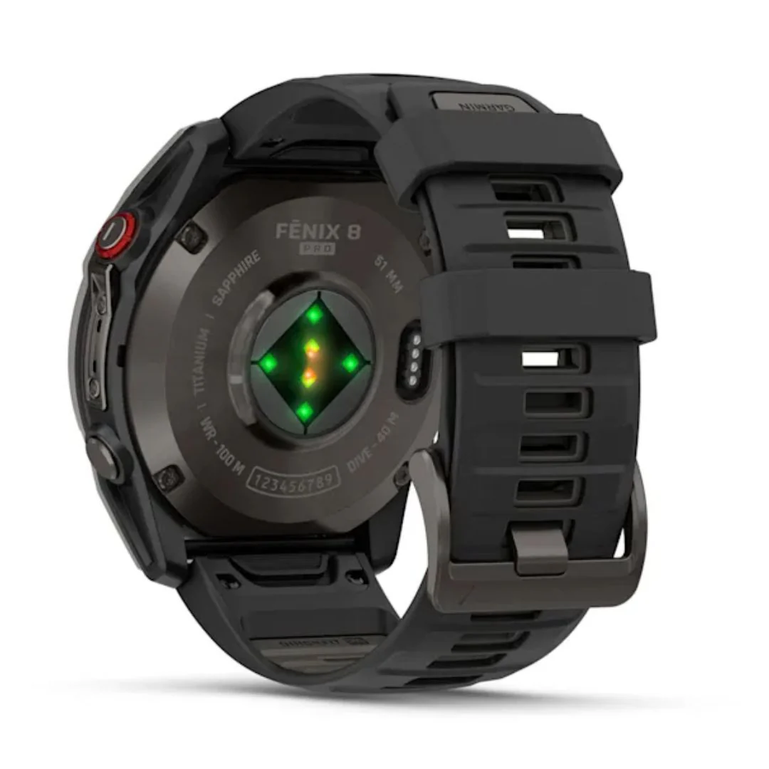 Garmin Fenix 8 Pro Amoled 51mm LTE Sapphire, hiilenharmaa titaani ja musta ranneke, älykello 010-03199-01 - Image 4