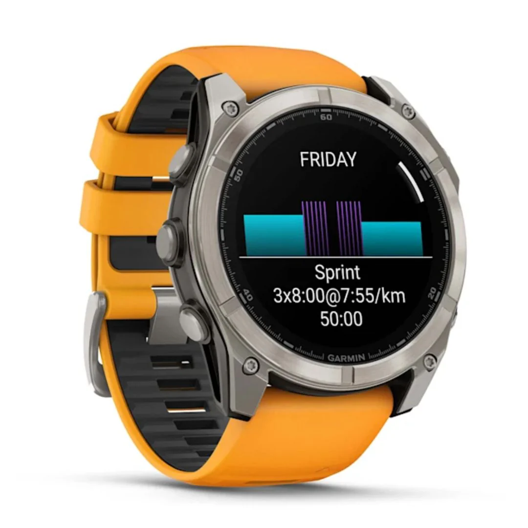 Garmin Fenix 8, 51mm Amoled Sapphire, titaani ja oranssi, älykello 010-02905-11 - Image 3