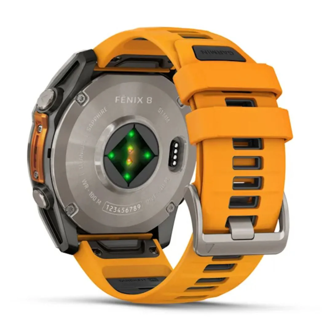 Garmin Fenix 8, 51mm Amoled Sapphire, titaani ja oranssi, älykello 010-02905-11 - Image 5