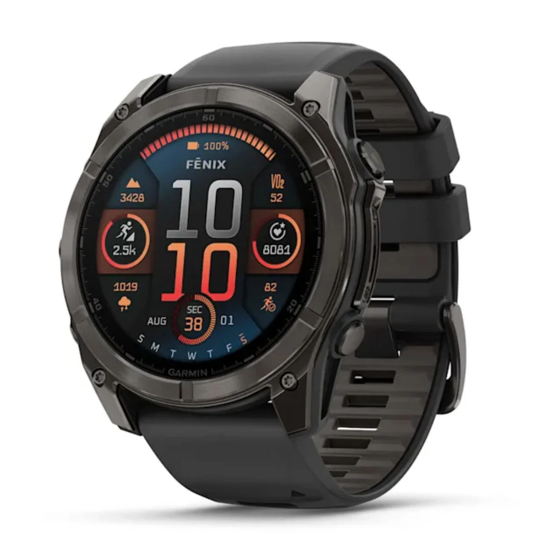 Garmin Fenix 8, 51 mm Amoled Sapphire, hiilenharmaa titaani ja musta, älykello 010-02905-21