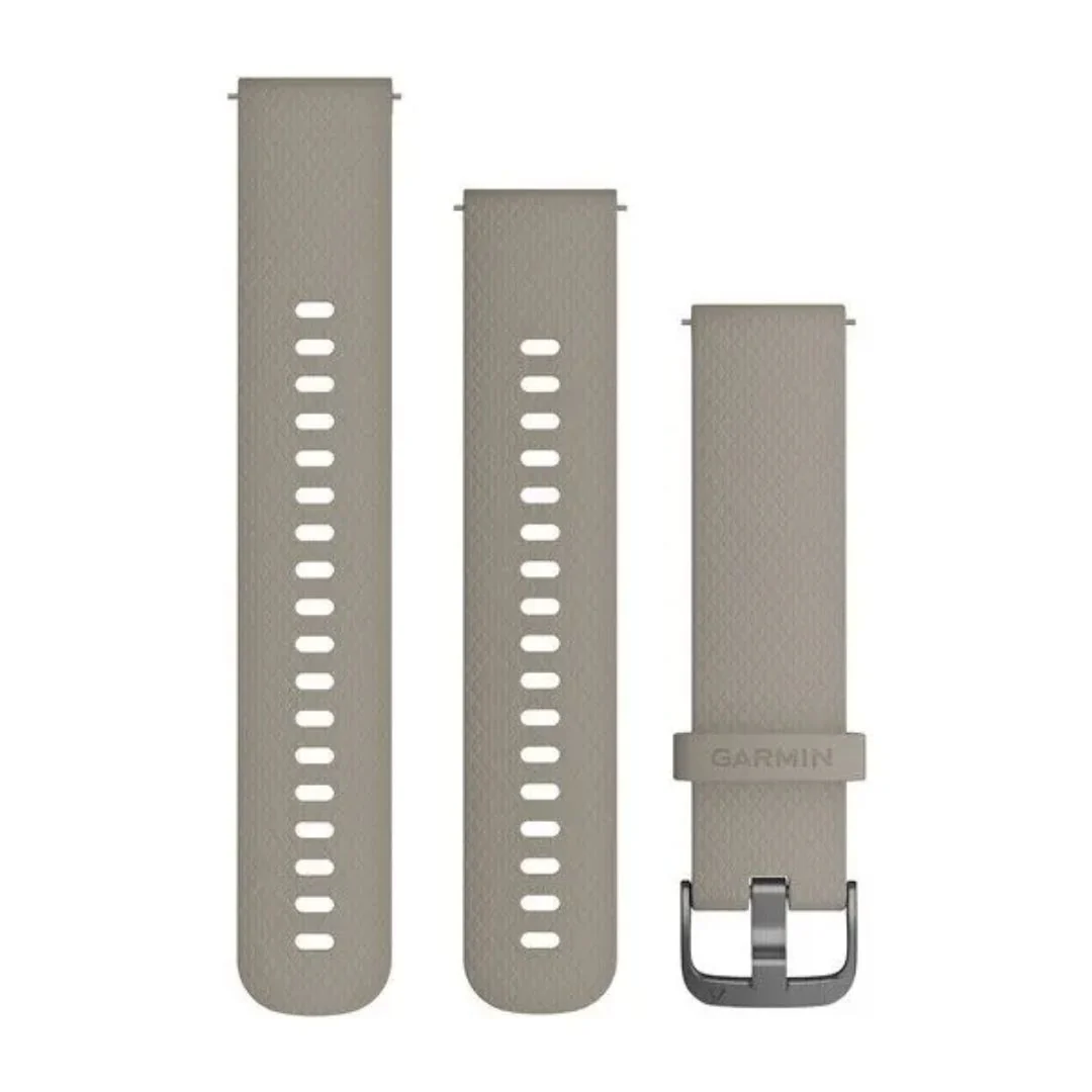 Garmin hiekanvärinen Quick release -silikoniranneke 20mm, pikakiinnitys, 010-12691-09