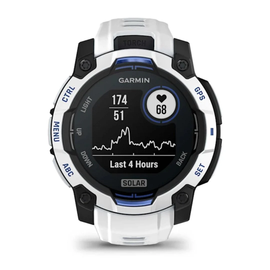 Garmin Instinct 3 Solar, 45mm, vaaleanharmaa ja sähkönsininen, GPS-älykello 010-02934-03 - Image 2
