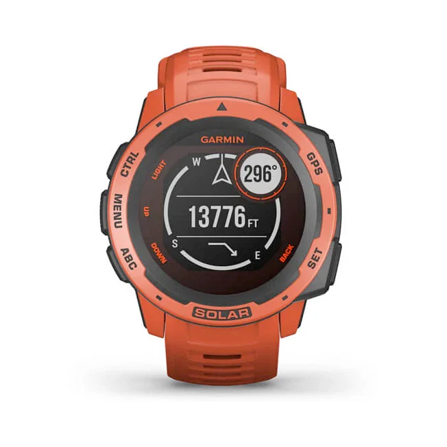 Garmin Instinct Solar Flame Red tulipunainen älykello 010-02293-20 - Image 5