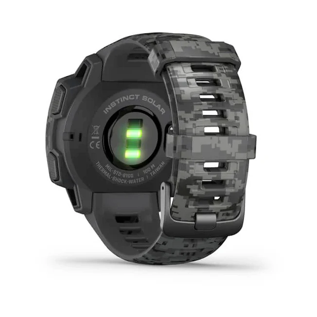 Garmin Instinct Solar Graphite Camo maastokuvio älykello 010-02293-05 - Image 9