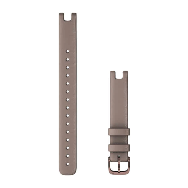Garmin Lily 14mm ranneke pitkä, harmaanlila italialainen nahka ja tumma pronssi kiinnitysosat