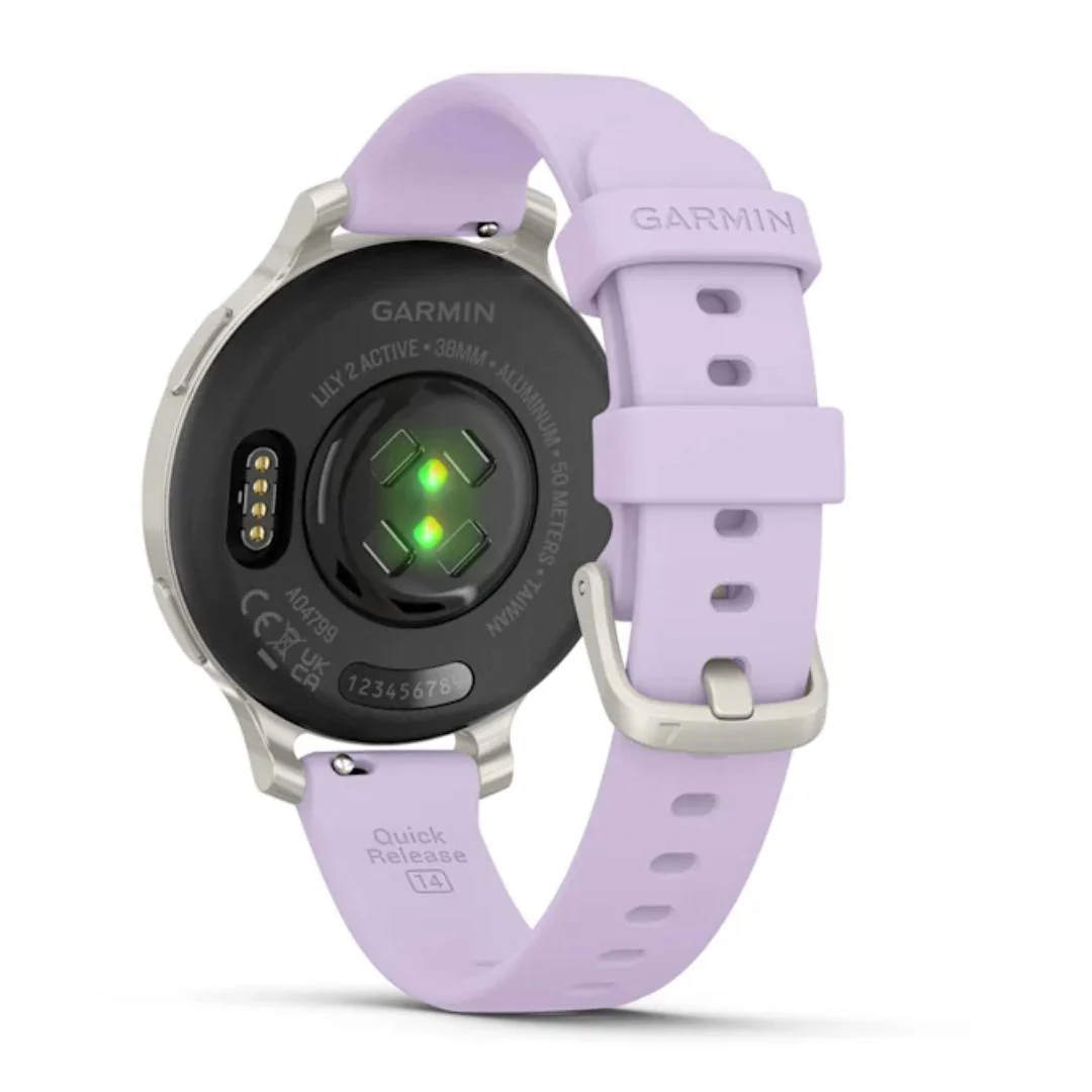 Garmin Lily 2 Active, hopea ja vaaleanvioletti silikonihihna, 010-02891-01 - Image 5