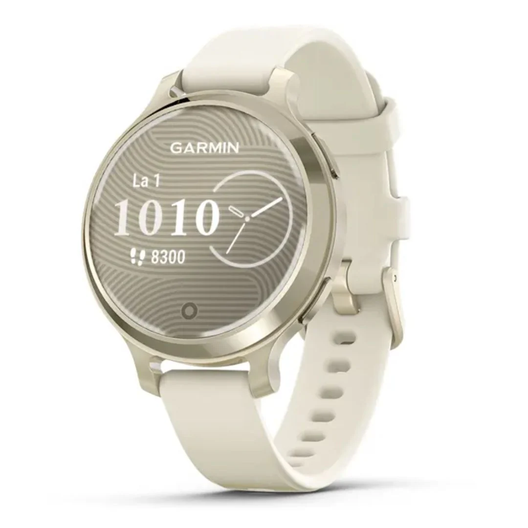 Garmin Lily 2 Active, vaalea kulta ja luunvalkoinen silikonihihna, 010-02891-00