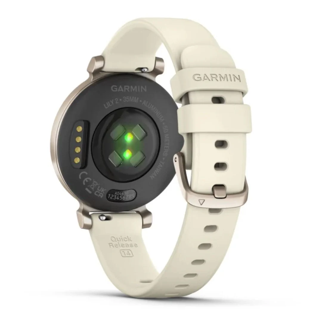 Garmin Lily 2, vaalea kulta ja kookoksenvärinen silikonihihna, 010-02839-00 - Image 5