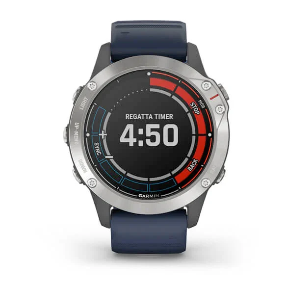 Garmin quatix 6 harmaa ja laivastonsininen hihna, aktiivisuusranneke 010-02158-91 - Image 7
