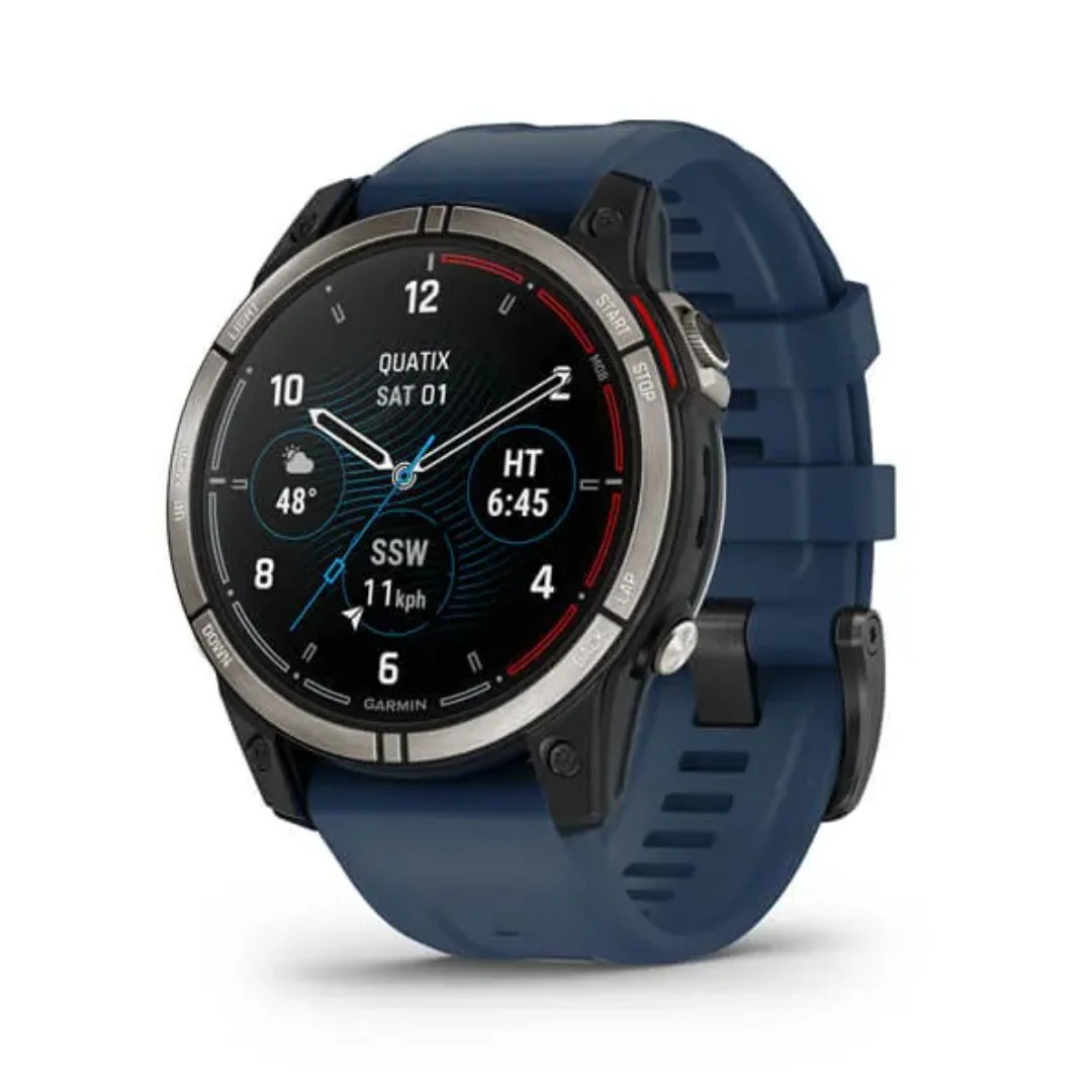 Garmin Quatix 7 Sapphire, titaani ja sininen silikoniranneke, Amoled GPS-älykello 010-02582-61