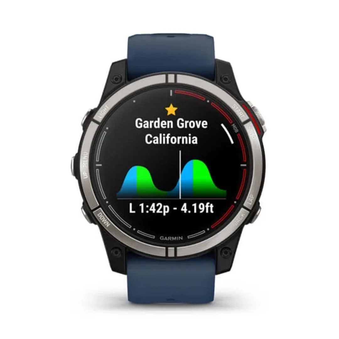Garmin Quatix 7 Sapphire, titaani ja sininen silikoniranneke, Amoled GPS-älykello 010-02582-61 - Image 2