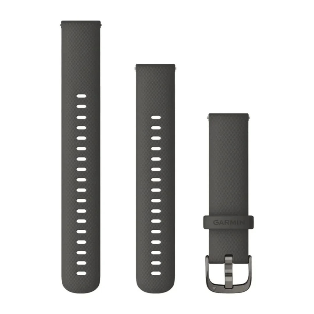 Garmin Quick release -silikoniranneke 18mm, pikakiinnitys, grafiitti, 010-12932-0E