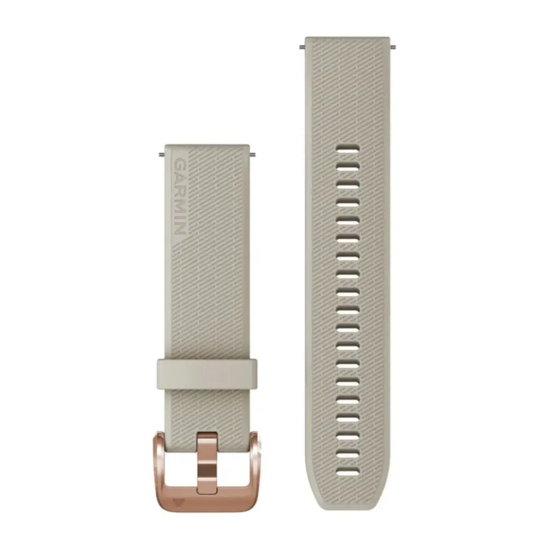 Garmin Quick release -silikoniranneke 20mm, pikakiinnitys, hiekanvärinen, 010-13114-02