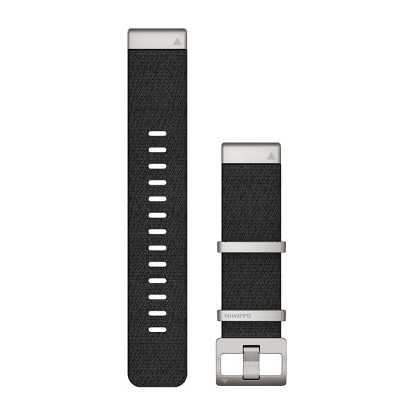 Garmin QuickFit 22mm ranneke, jakardikudottu musta nailon 010-12738-21