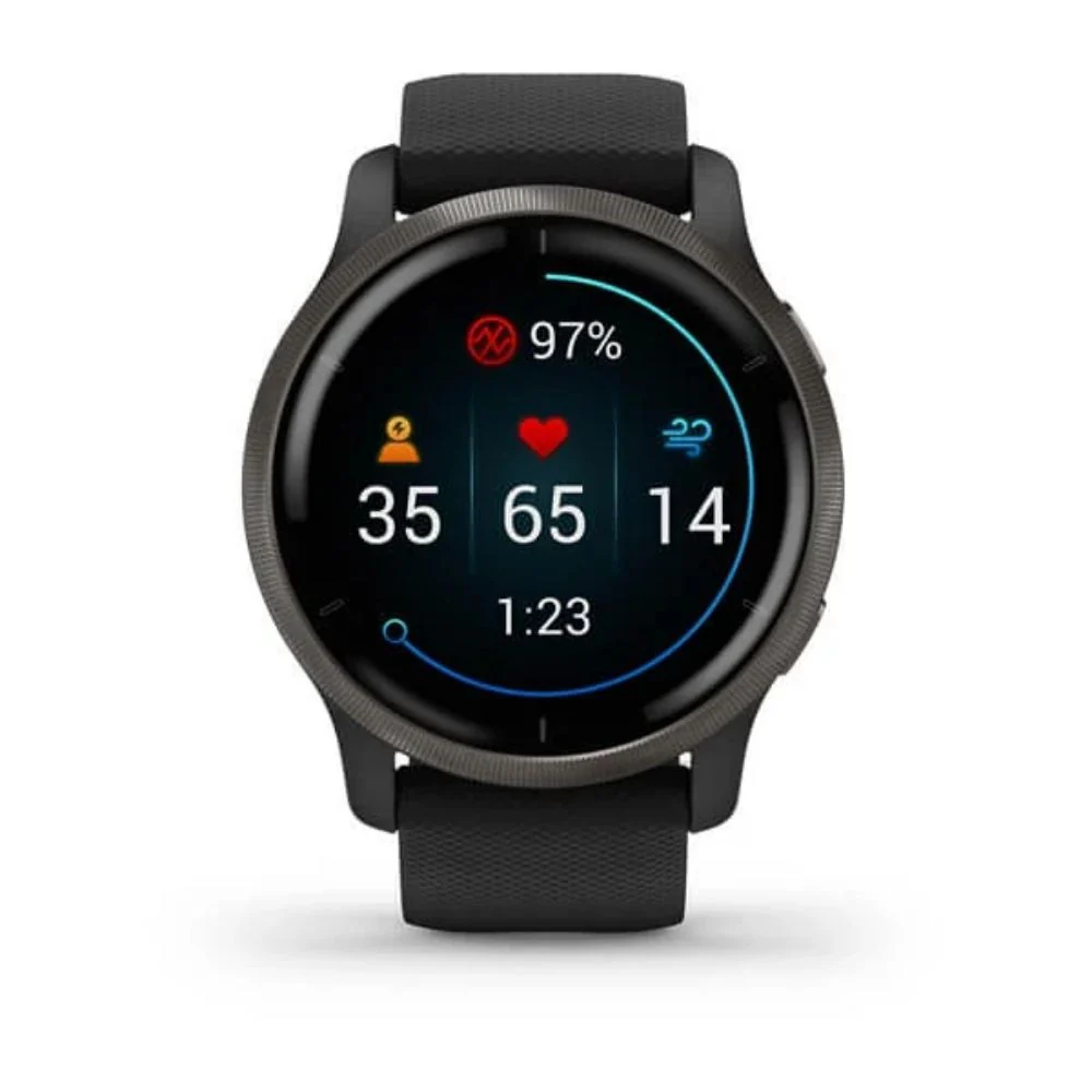 Garmin Venu 2 musta, Amoled GPS-älykello 010-02430-11 - Image 2