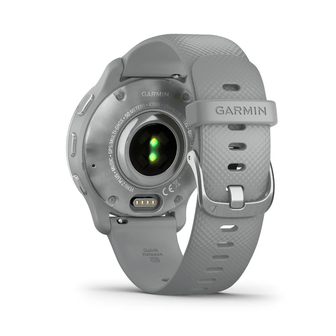 Garmin Venu 2 Plus hopea ja puuterinharmaa, Amoled GPS-älykello 010-02496-10 - Image 5
