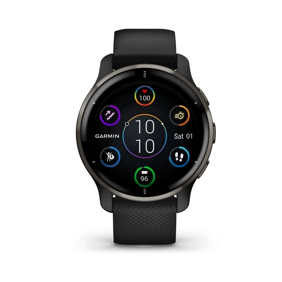 Garmin Venu 2 Plus tummanharmaa ja musta, Amoled GPS-älykello 010-02496-11 - Image 2