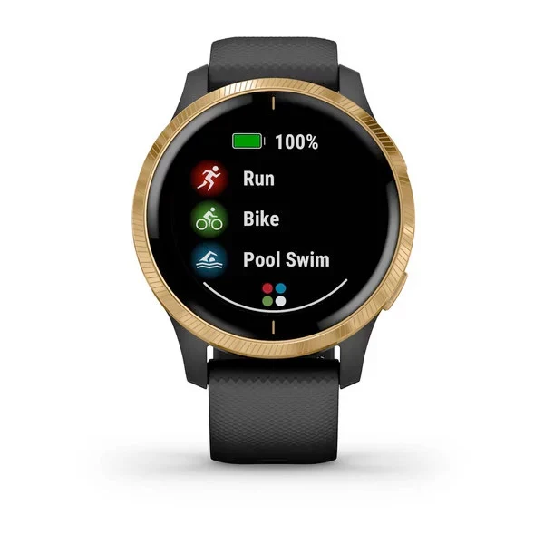 Garmin Venu musta ja kullanvärinen, monilajiälykello 010-02173-32 - Image 3