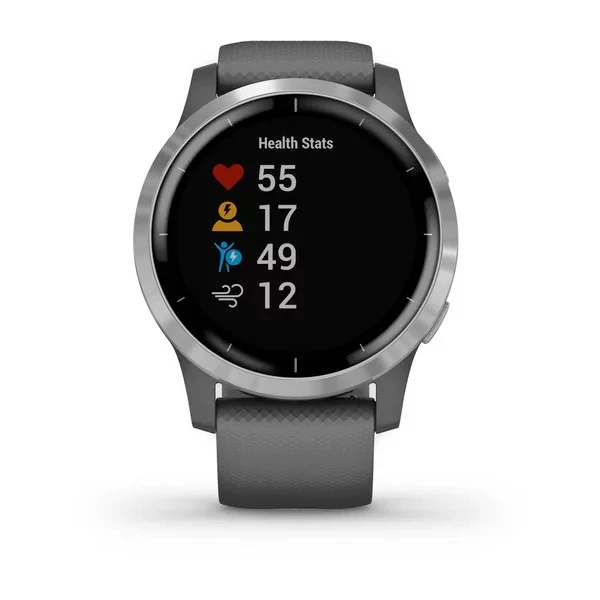 Garmin Vivoactive 4 harmaa ja hopea 45 mm, monilajiälykello 010-02174-02 - Image 2