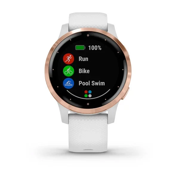 Garmin Vivoactive 4S valkoinen ja ruusukulta 40 mm, monilajiälykello 010-02172-22 - Image 3