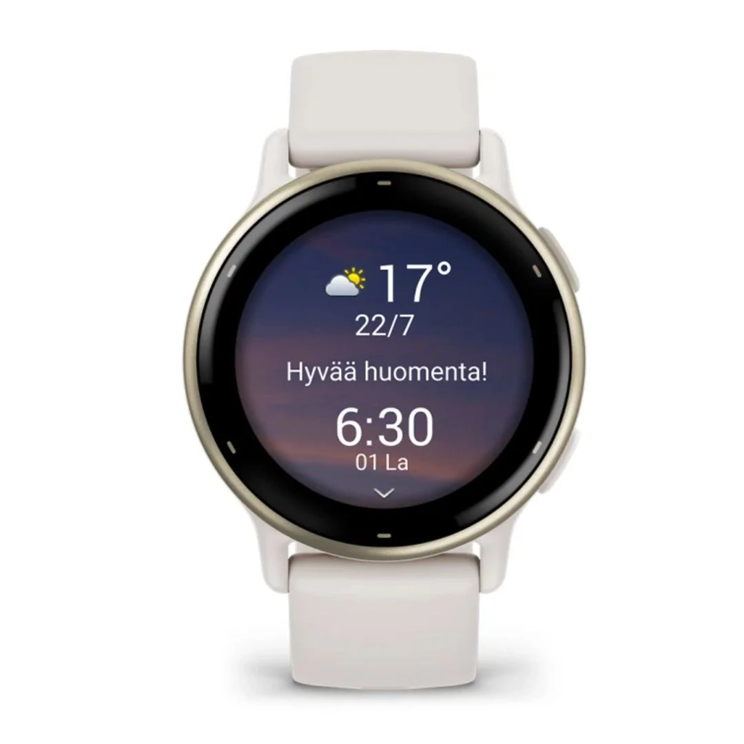 Garmin Vivoactive 5, vaalea kulta ja norsunluunvalkoinen, 42 mm, Amoled monilajiälykello 010-02862-11 - Image 2