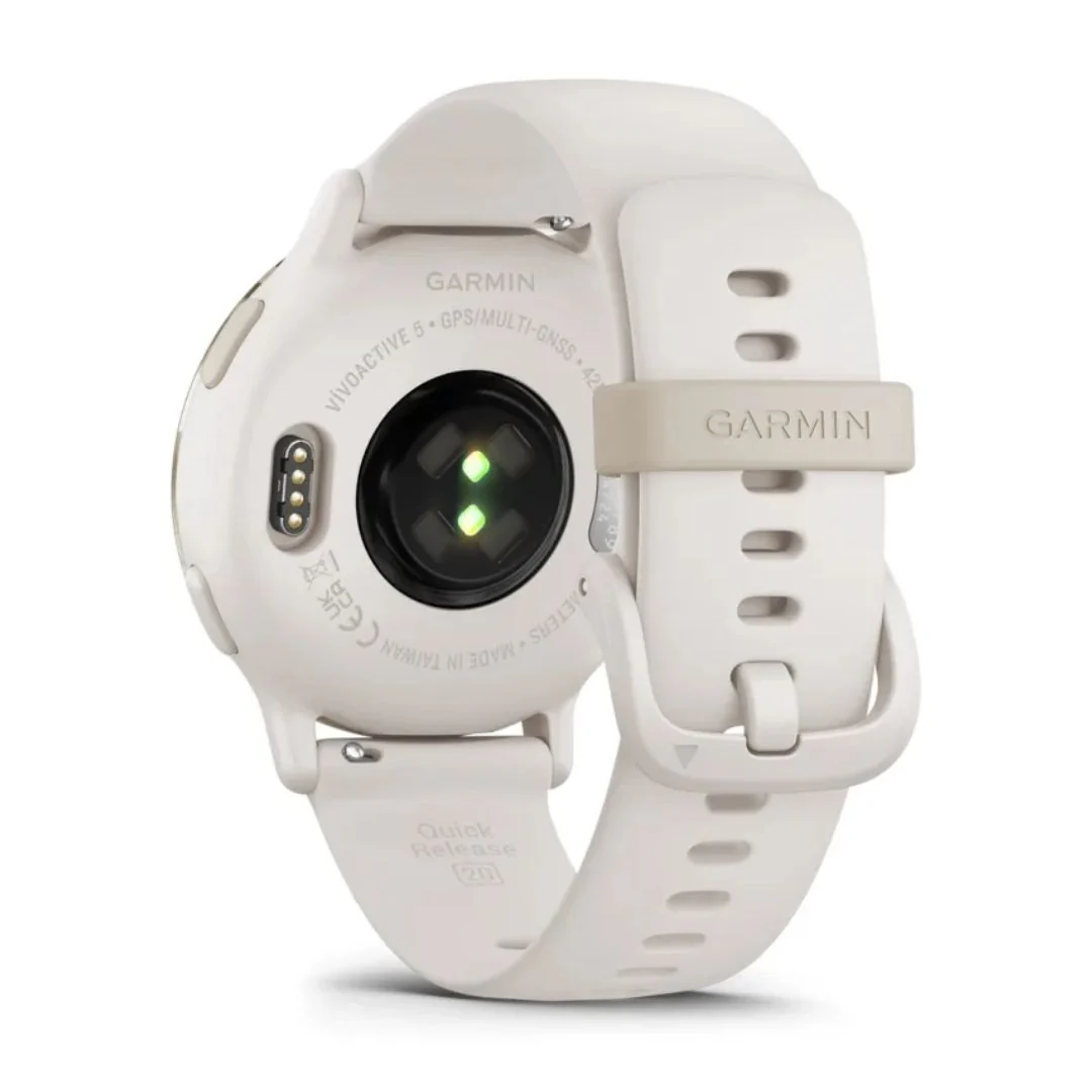 Garmin Vivoactive 5, vaalea kulta ja norsunluunvalkoinen, 42 mm, Amoled monilajiälykello 010-02862-11 - Image 4