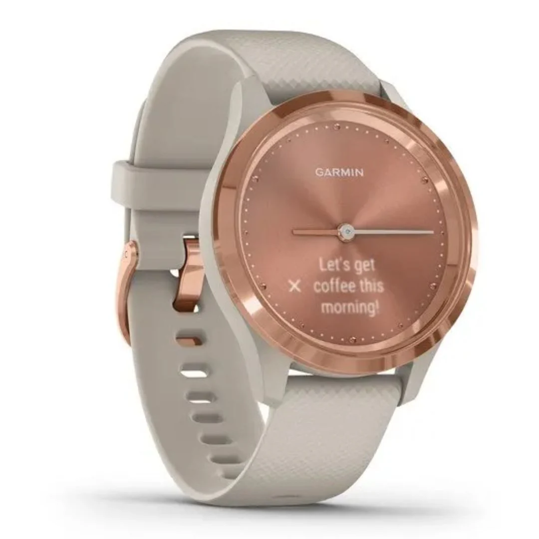 Garmin Vivomove 3S, ruusukulta ja vaalea hiekka, älykello 010-02238-02 - Image 3
