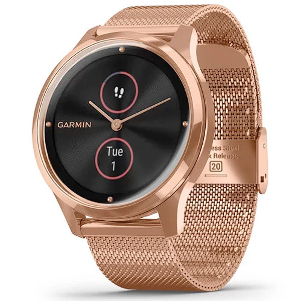 Garmin Vivomove Luxe ruusukulta 42 mm, älykello 010-02241-04