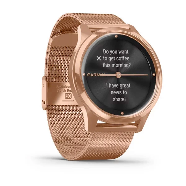 Garmin Vivomove Luxe ruusukulta 42 mm, älykello 010-02241-04 - Image 4