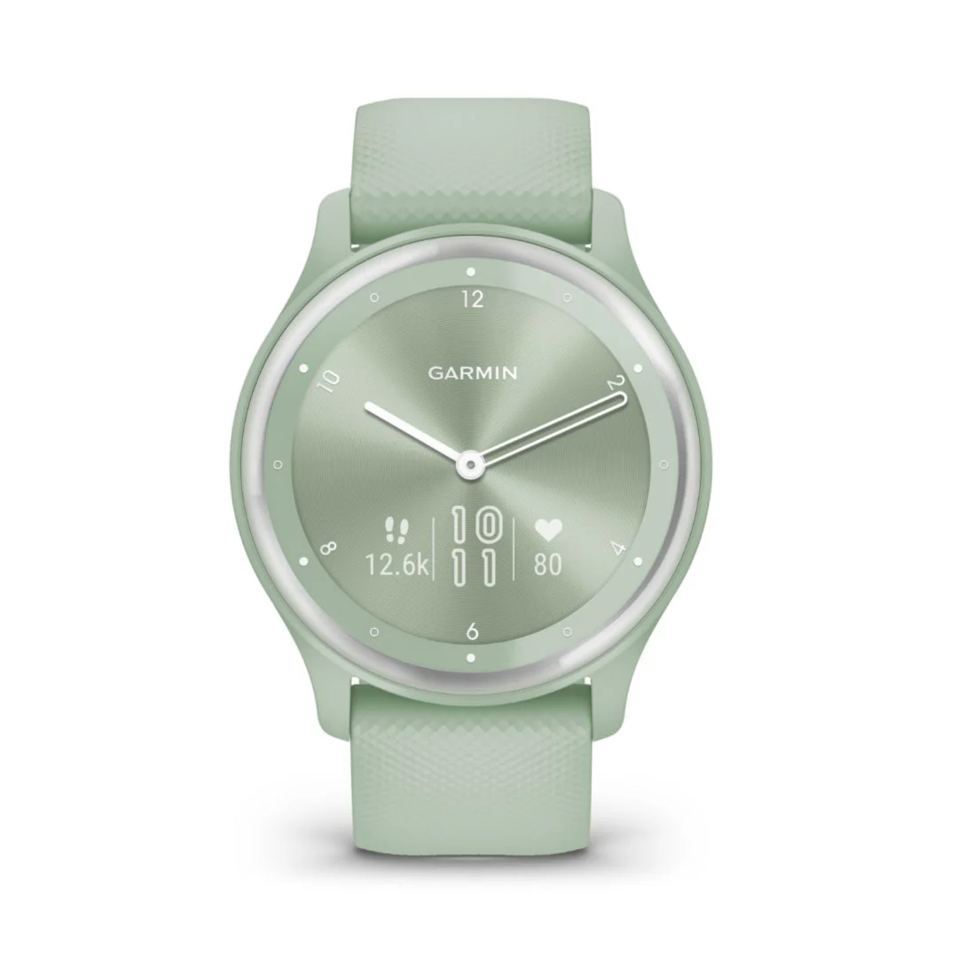 Garmin Vivomove Sport mintunvihreä ja hopea hybridiälykello 010-02566-03 - Image 2