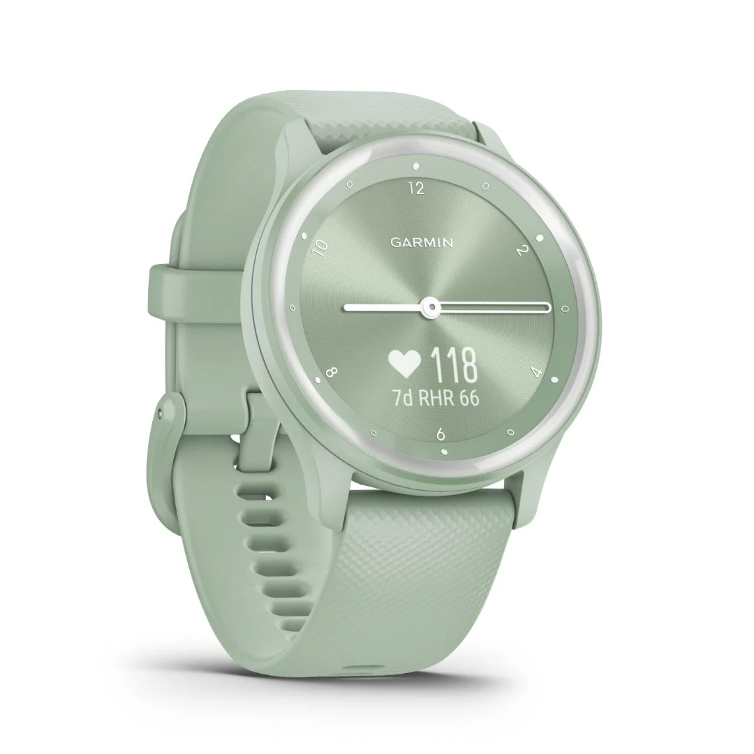 Garmin Vivomove Sport mintunvihreä ja hopea hybridiälykello 010-02566-03 - Image 3