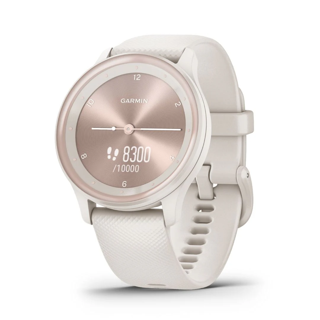 Garmin Vivomove Sport persikkakulta ja vaalea hybridiälykello 010-02566-01