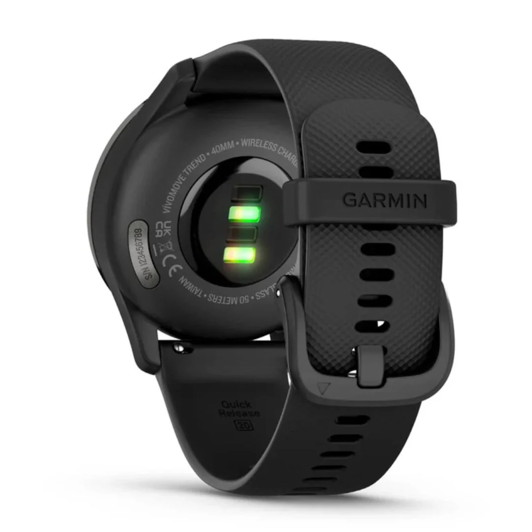 Garmin Vivomove Trend, grafiitinharmaa ja musta, hybridiälykello 010-02665-00 - Image 5