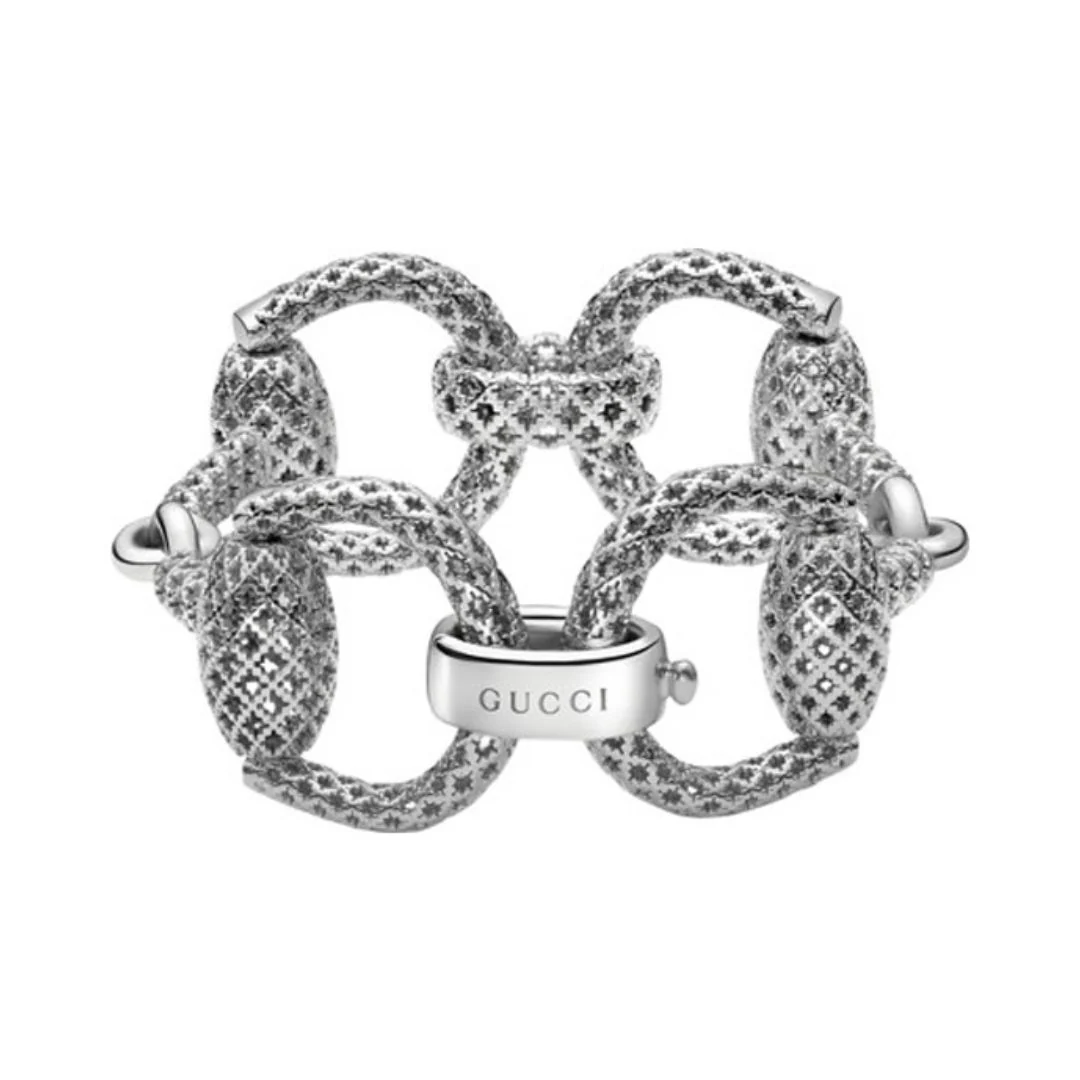 Gucci Blind rannekoru, hopeaa, YBA356957001016