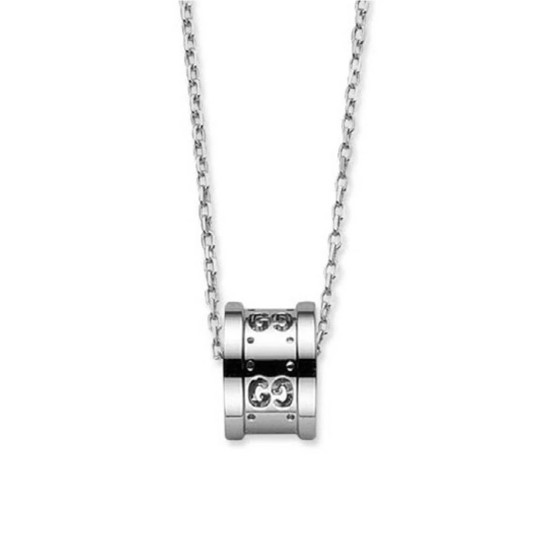 Gucci Icon Twirl Pendant kaulakoru, valkokultaa, 086YBB213996001