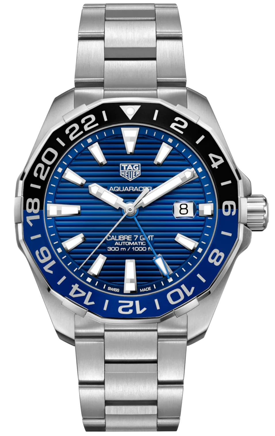 TAG Heuer Aquaracer Calibre 7 GMT, miesten rannekello WAY201T.BA0927
