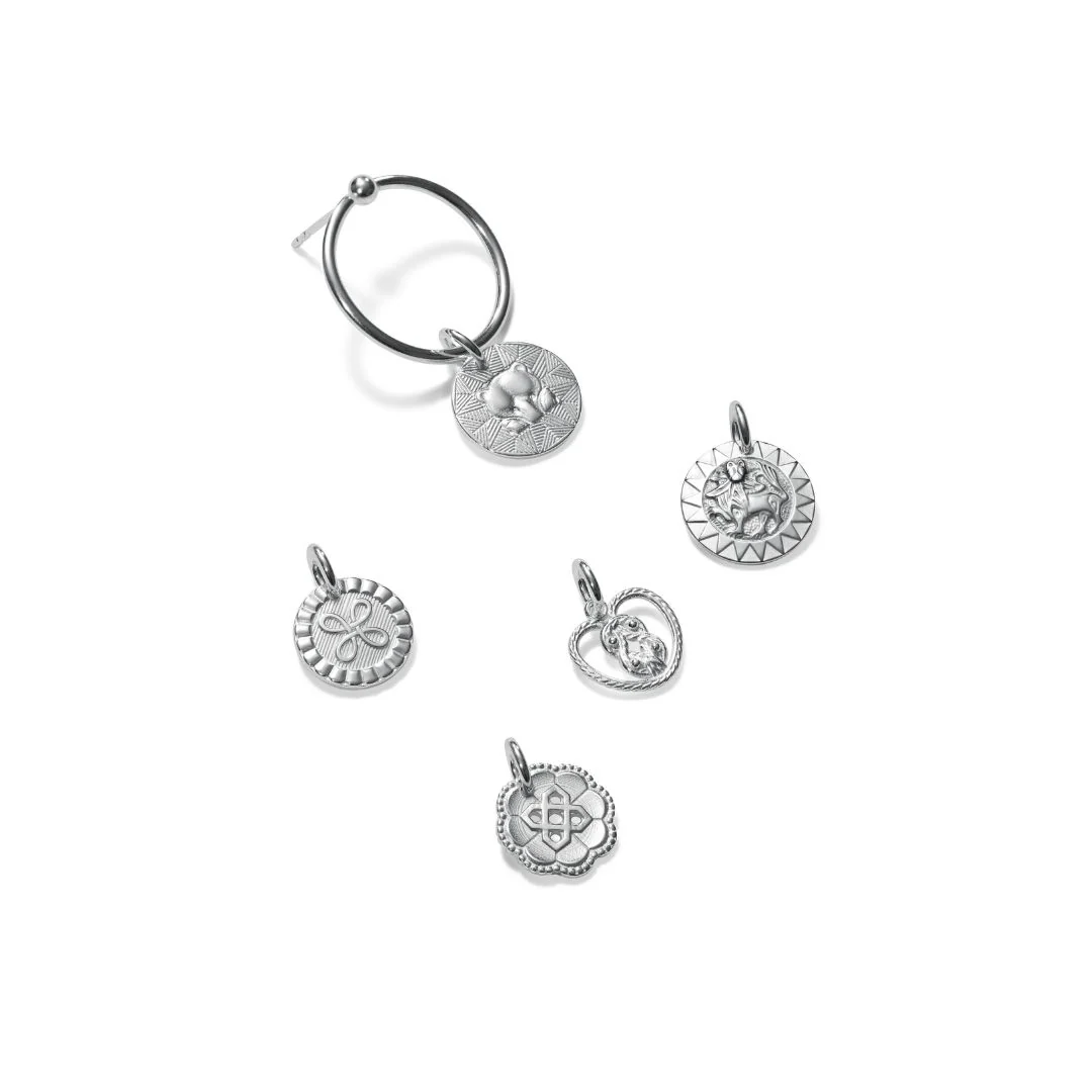 Kalevala Amuletti korvakorun rengaspari, hopea - Image 3