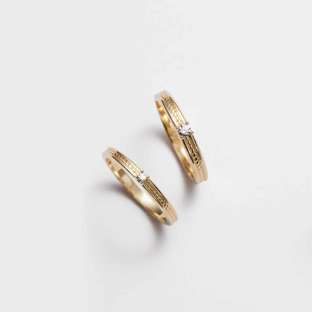 Kalevala Ikiaikainen sormus, 14K keltakultaa, 0,06ct, Kalevala Love, 141000115D - Image 4