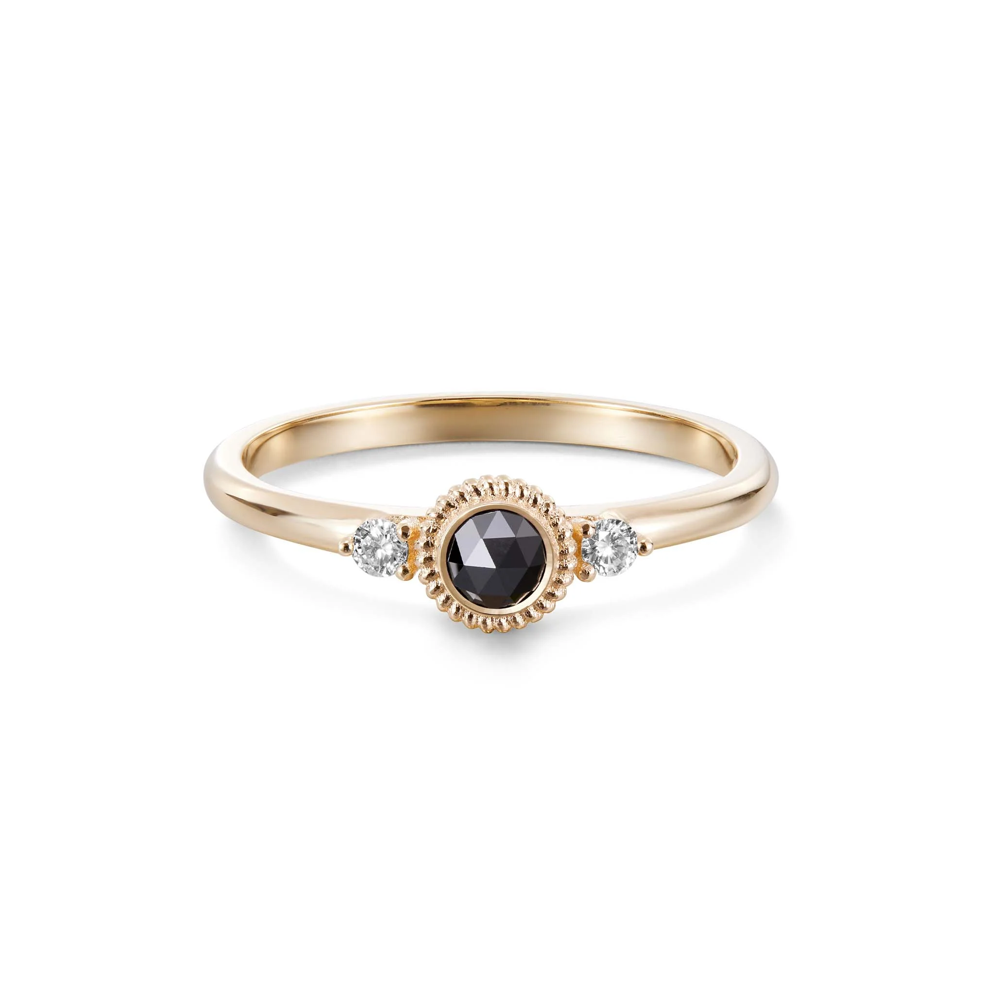 Kalevala Valittu sormus, 14K keltakultaa, musta ja kirkkaat timantit 0,23ct, Kalevala Love - Image 2