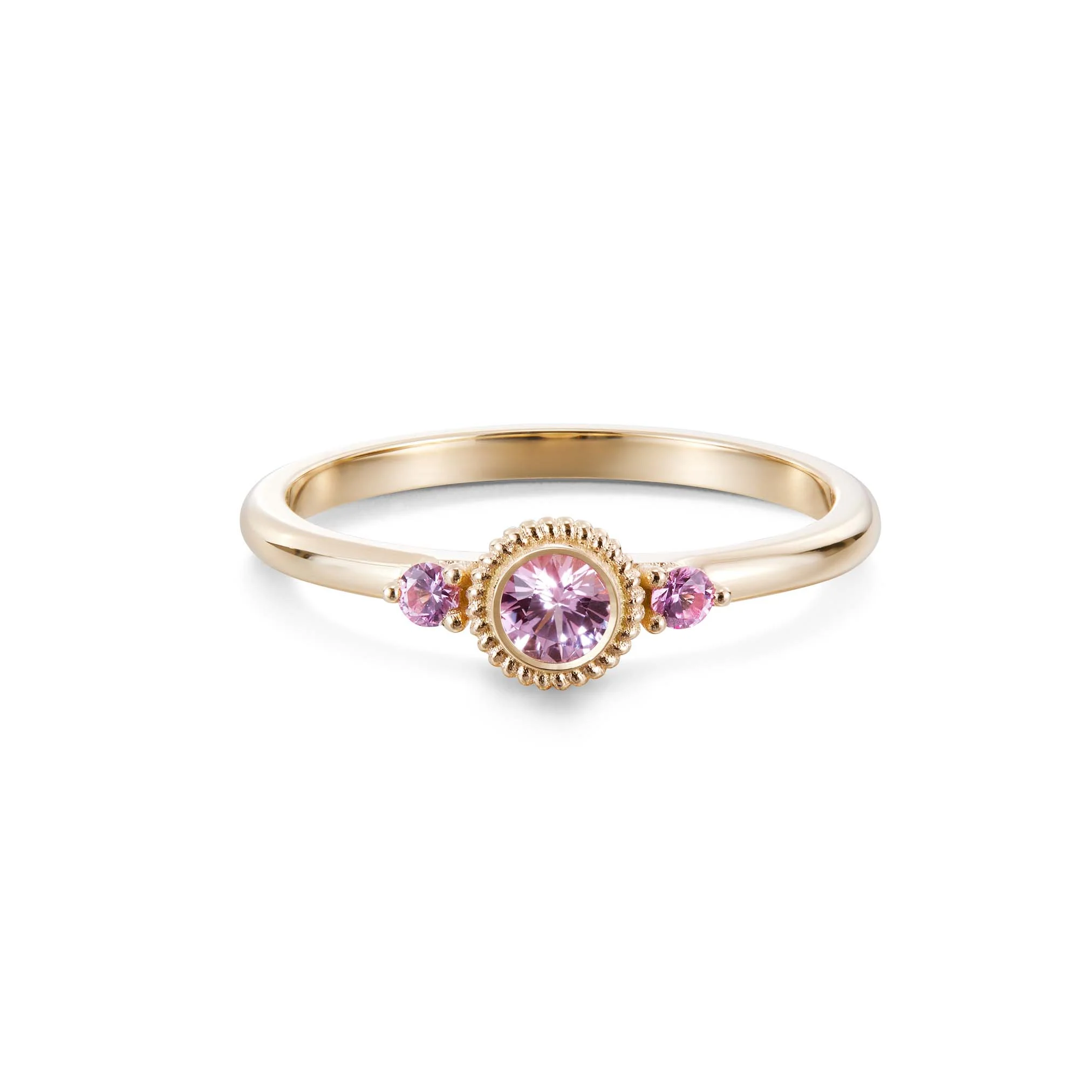 Kalevala Valittu sormus, 14K keltakultaa, pinkit safiirit, Kalevala Love, 141000003S - Image 2