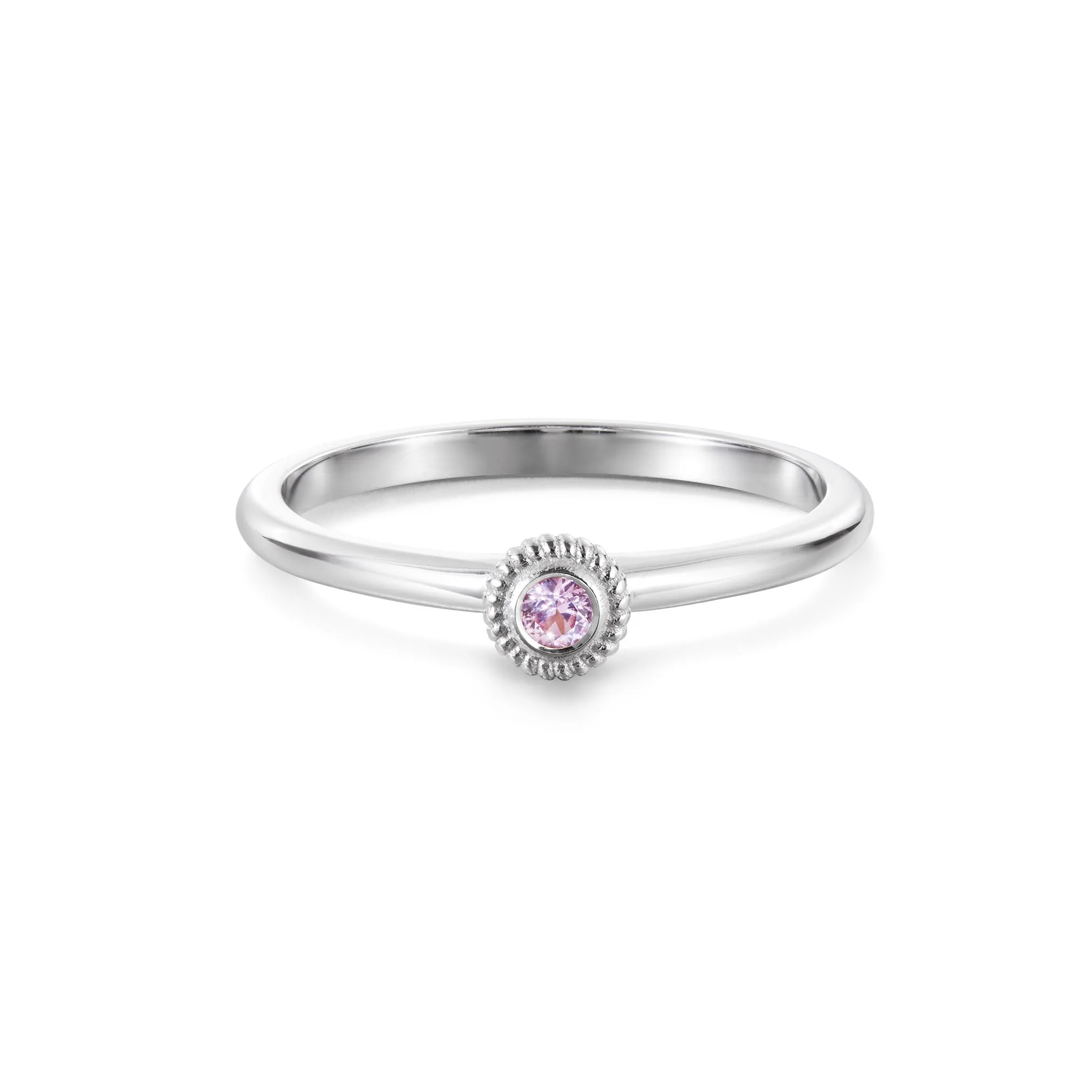 Kalevala Valittu sormus, 14K valkokultaa, pinkki safiiri, Kalevala Love, 541000001S - Image 2