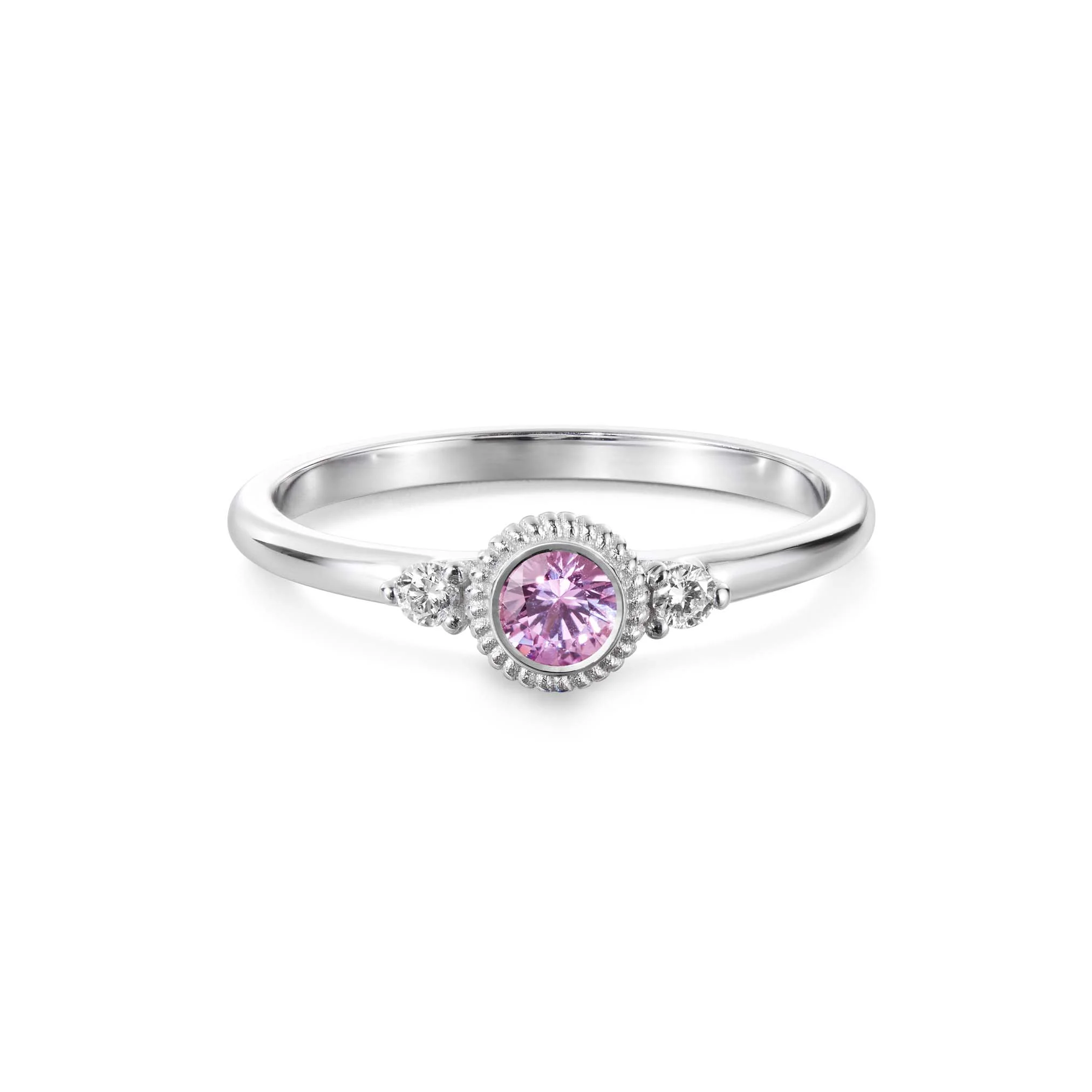 Kalevala Valittu sormus, 14K valkokultaa, safiiri ja timantit 0,06ct, Kalevala Love, 541000003P - Image 2