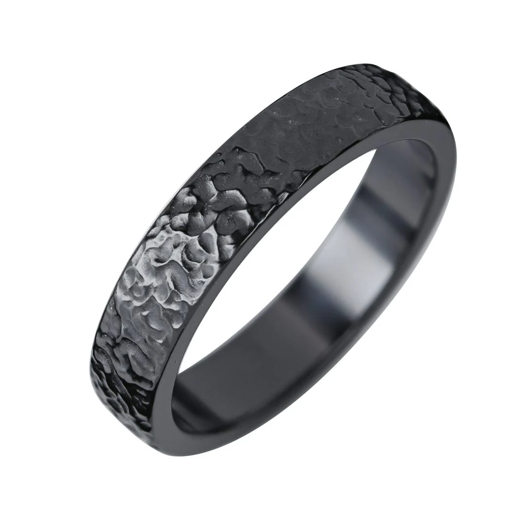 Kohinoor Duetto Black Edition, Frost kihlasormus, 5 mm, musta zirkonium 006-806