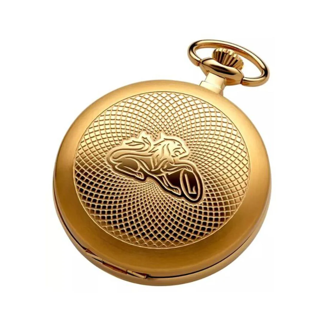 Leijona Pocket Watch, keltakullattu ja kuvioitu, 5531-43 taskukello - Image 2