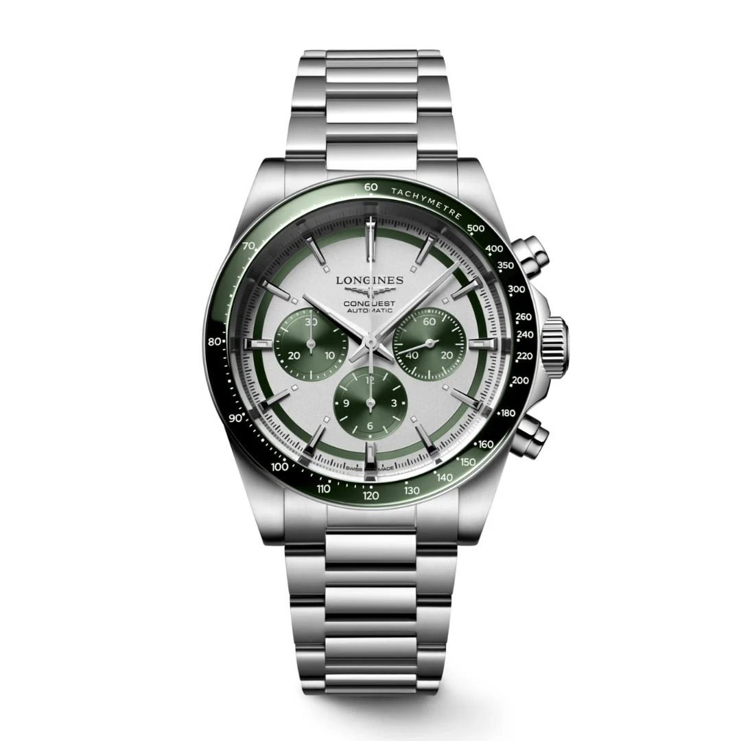 Longines Conquest Chronograph, 42mm, rannekello L38354026