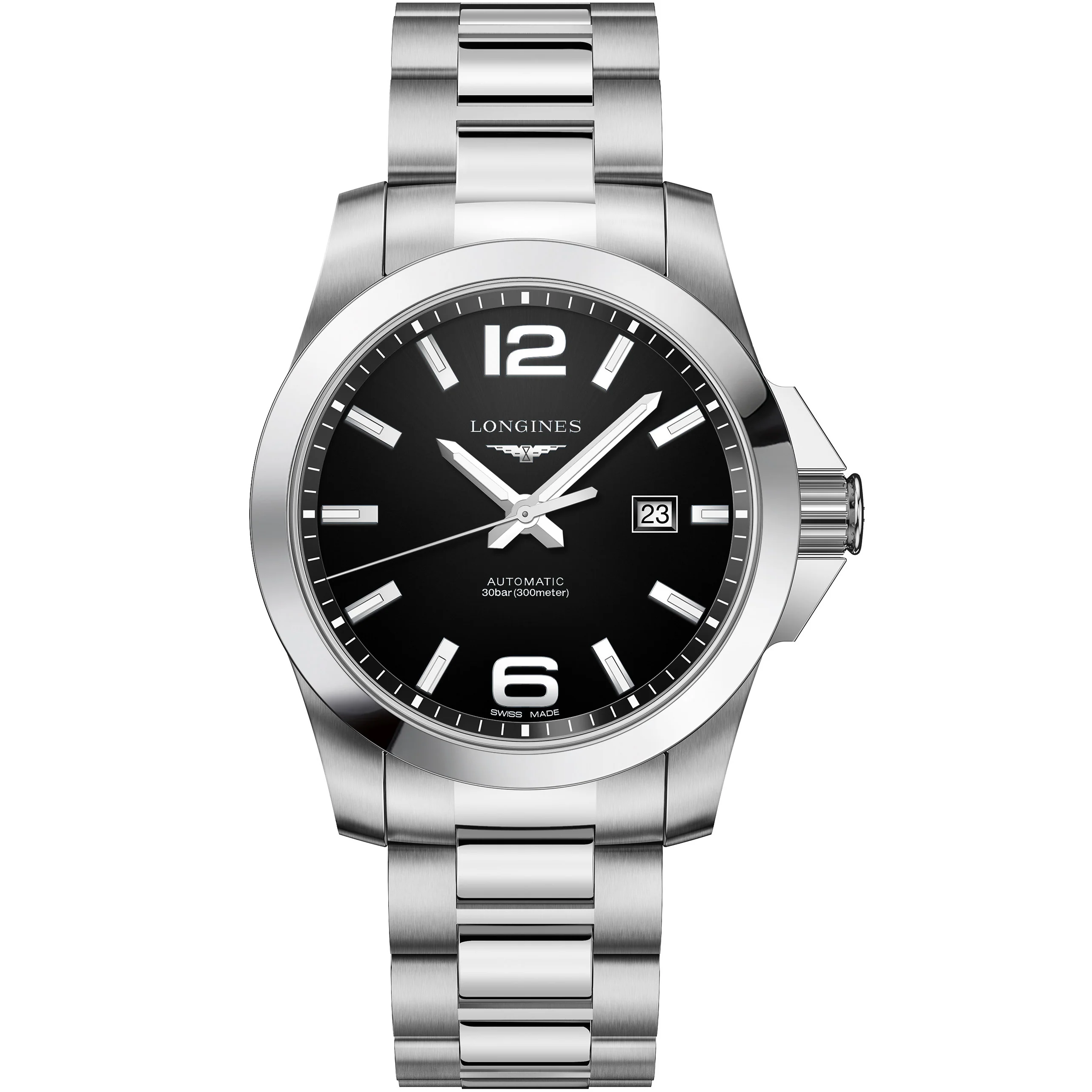 Longines L3.778.4.58.6 Conquest 43 mm, miesten rannekello