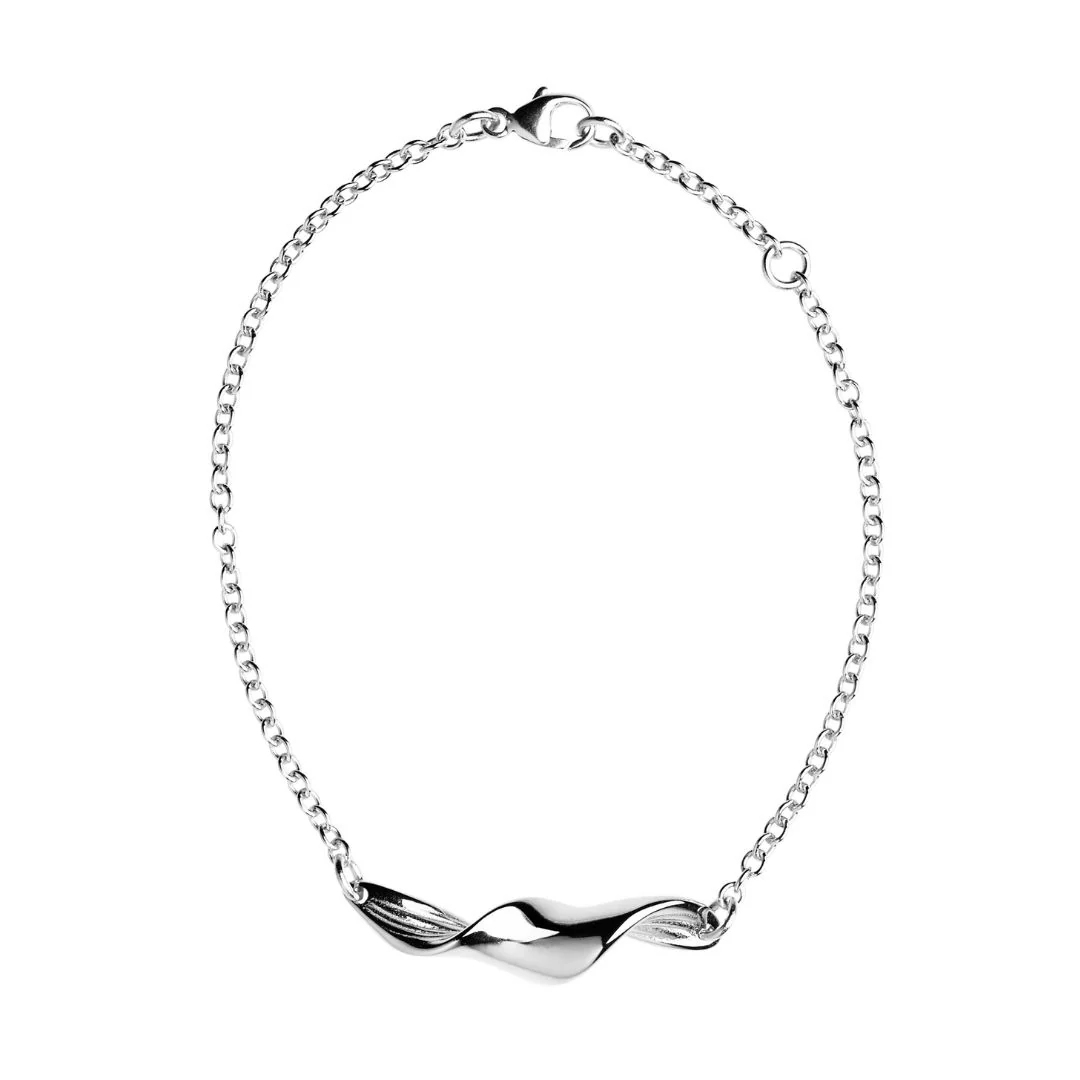 Lumoava Studio Mood Twisted rannekoru, hopeanväriseksi rodinoitu pronssi, LS53250100000