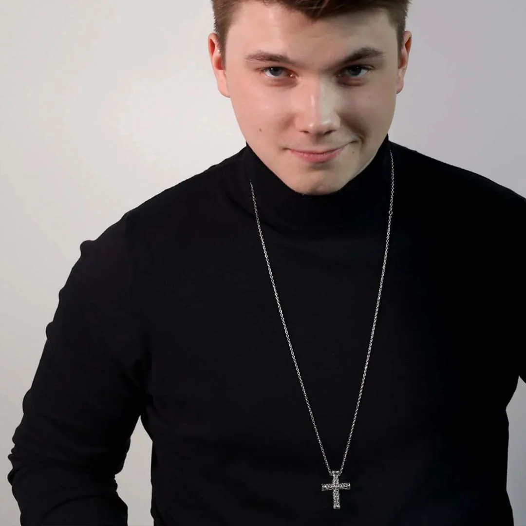 Lumoava Urban ristiriipus, hopeaa - Image 2
