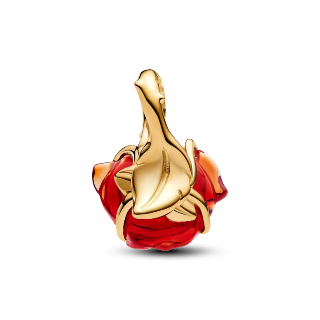 Pandora Disney Beauty and the Beast Enchanted Rose hela, keltakullattu, 764018C01 - Image 2
