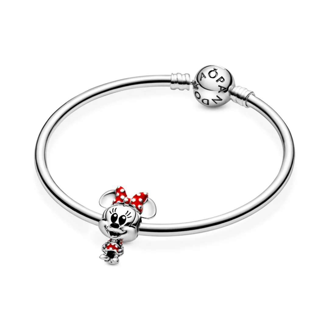 Pandora Disney Minnie Mouse Dotted Dress & Bow, hopea, 798880C02 - Image 4
